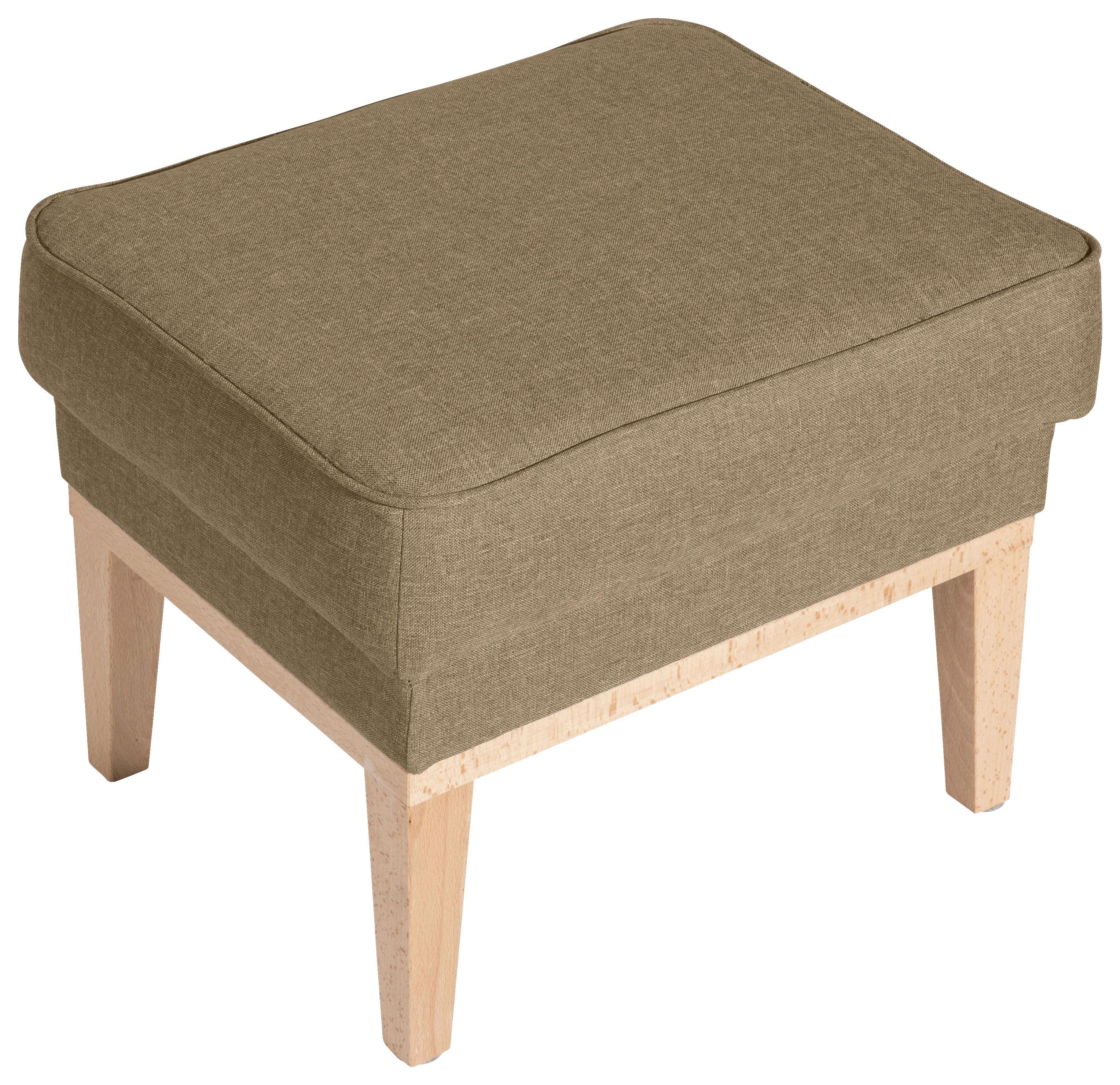 Hocker Angelo - Sandfarben/Naturfarben, KONVENTIONELL, Textil (50/41/41cm) - Max Winzer