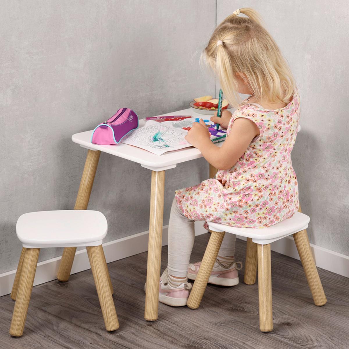 KINDERSITZGRUPPE Kiefer/Weiß B: 38cm - Weiß/Kieferfarben, Basics, Holz/Holzwerkstoff (38/43,5/58cm) - Kesper