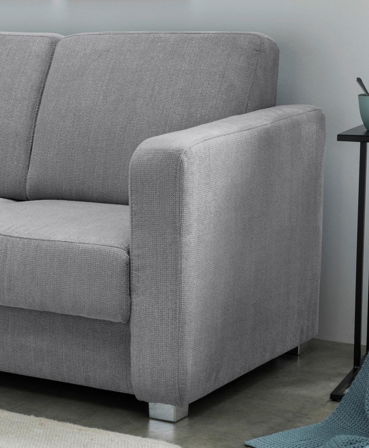 Schlafsofa Mia, Silberfarben B: 159 Cm - Chromfarben/Silberfarben, Basics, Textil (159/88/87cm) - Livetastic
