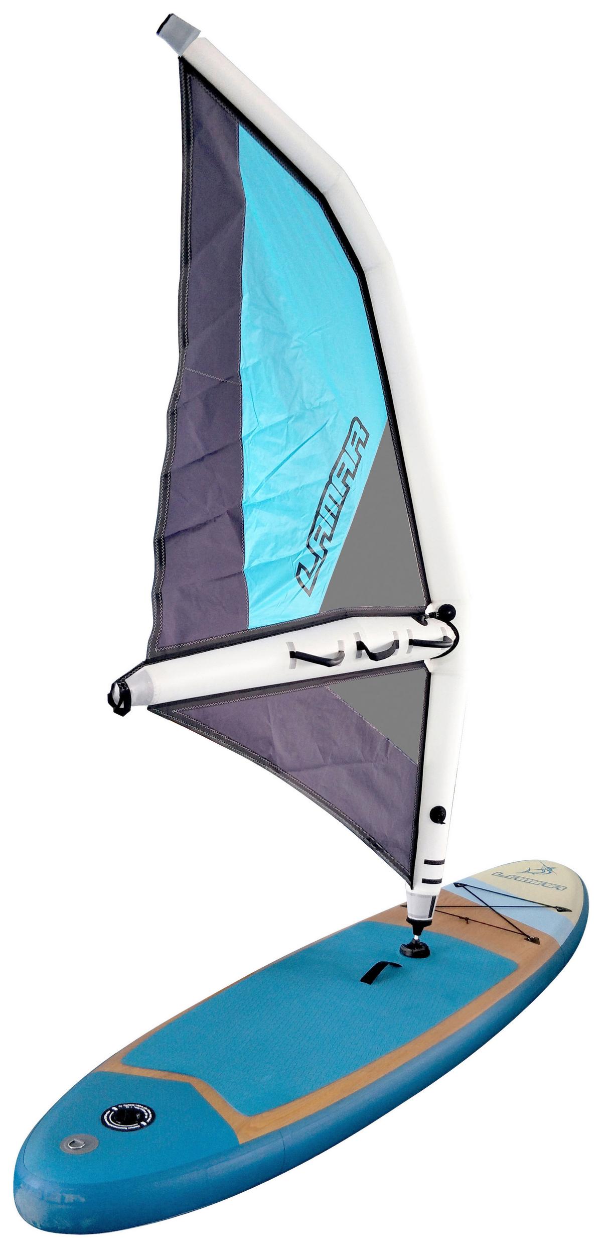 Stand Up Paddle Aufblasbar Mit Segel Multicolor/weiß - Multicolor/Weiß, Basics, Kunststoff/Metall (290/76/15cm)