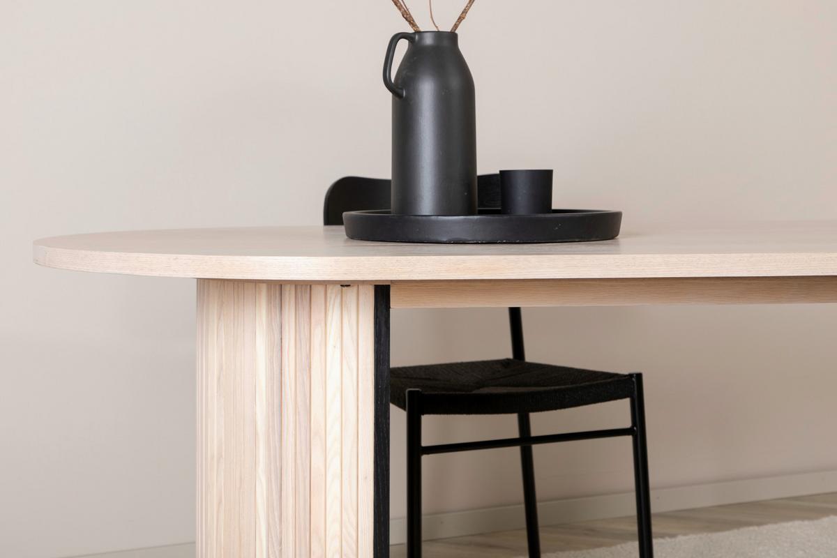 Esstisch Bianca - Eichefarben/Schwarz, Design, Holz/Holzwerkstoff (200/75/90cm) - Livetastic