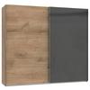 Schwebetürenschrank B: 250 Cm Level Grau/eichefarben Dekor - Eichefarben/Grau, MODERN, Holzwerkstoff (250/216/65cm) - MID.YOU