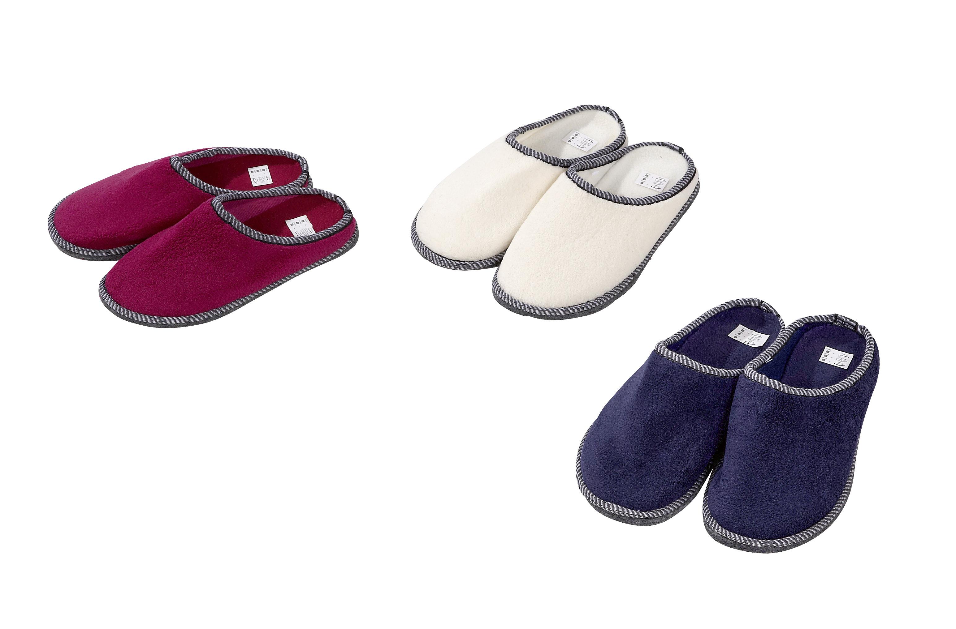 Gästepantoffel Marge - Blau/Beige, KONVENTIONELL, Textil - Ondega