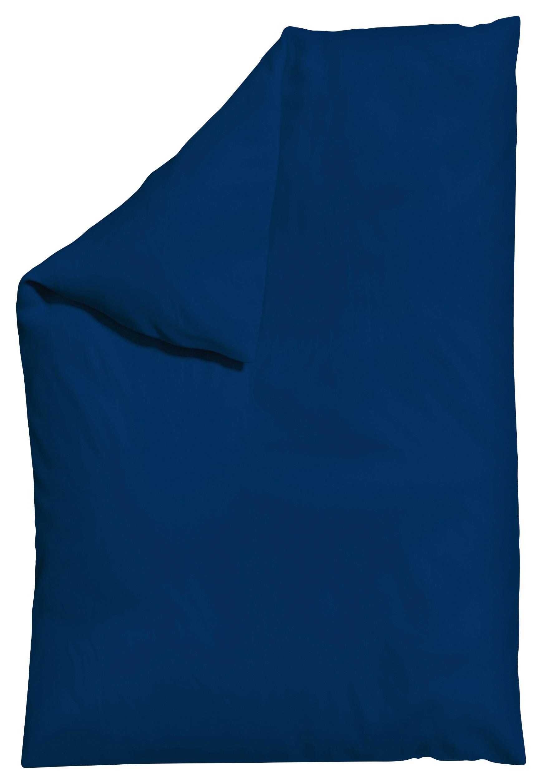 Bettdeckenbezug Knitted Jersey 135-140x200cm Dunkelblau - Dunkelblau, Basics, Textil (135-140/200cm) - Schlafgut