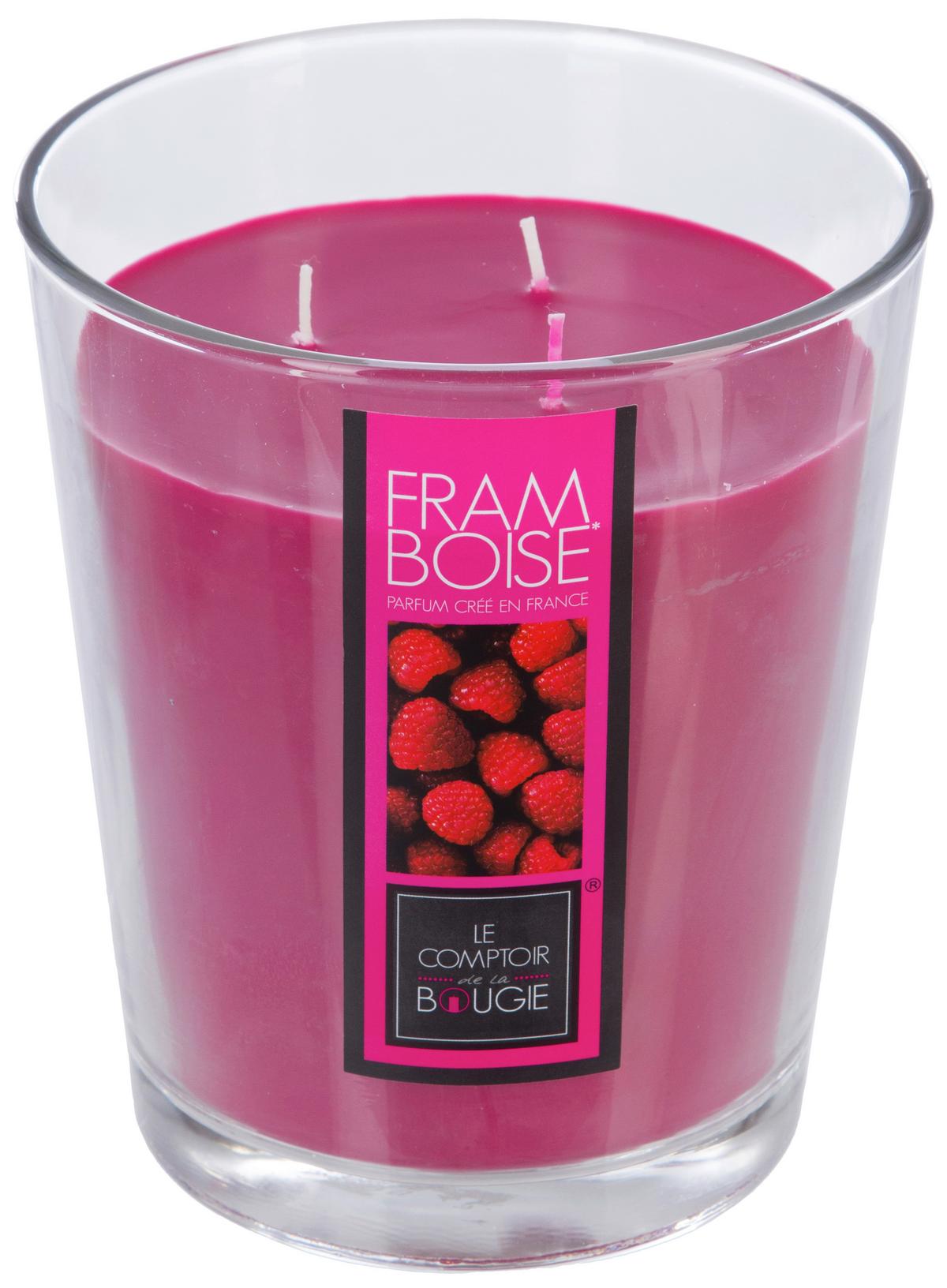 Sviečka v skle Lisa 78H, 1000G - lila/magenta, prírodné materiály/sklo (15,5/17cm) - Mömax