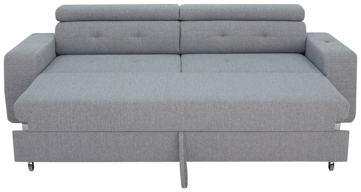 Kanapéágy Malcolm Hellgrau - világosszürke, Basics, textil (236/79-100/90cm) - MID.YOU