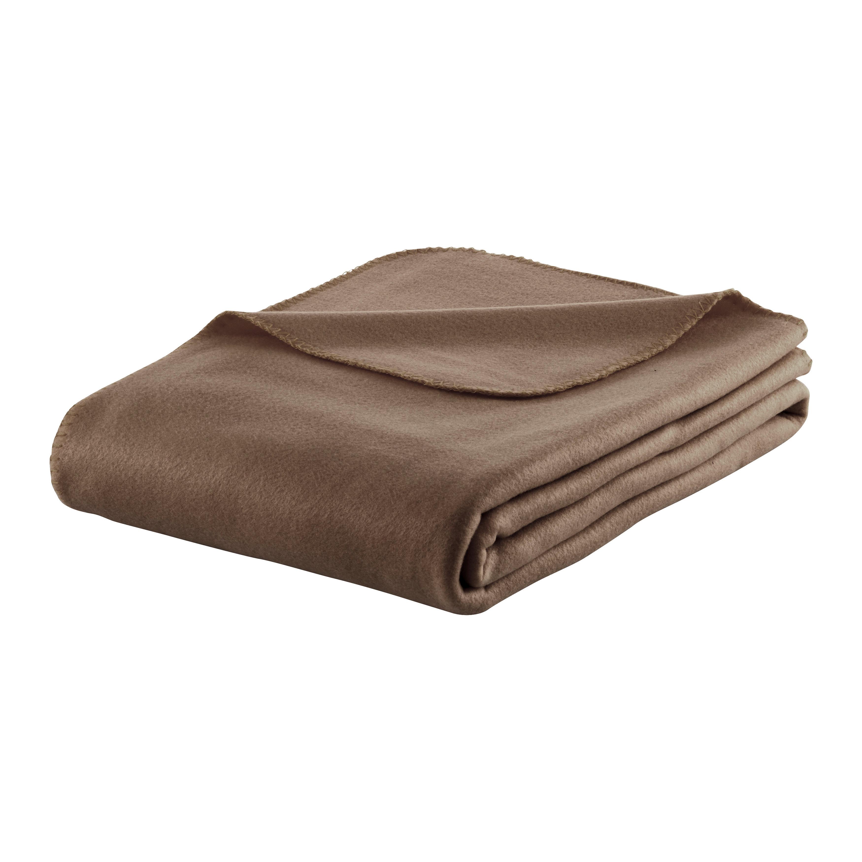 FLEECOVÁ DEKA FELICITY - hnedá, textil (140/200cm) - Mömax