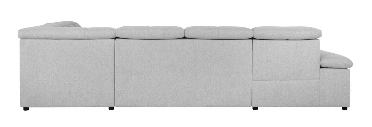 Wohnlandschaft Ramzes Hellgrau U: 173x328x215 cm - Hellgrau/Grau, Design, Textil (173/328/215cm) - MID.YOU