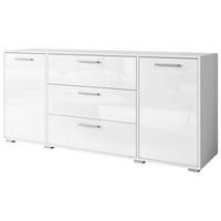 Široká komoda BOGOTA bílá - bílá/šedá, Basics, kompozitní dřevo/plast (150/68/40cm) - MID.YOU