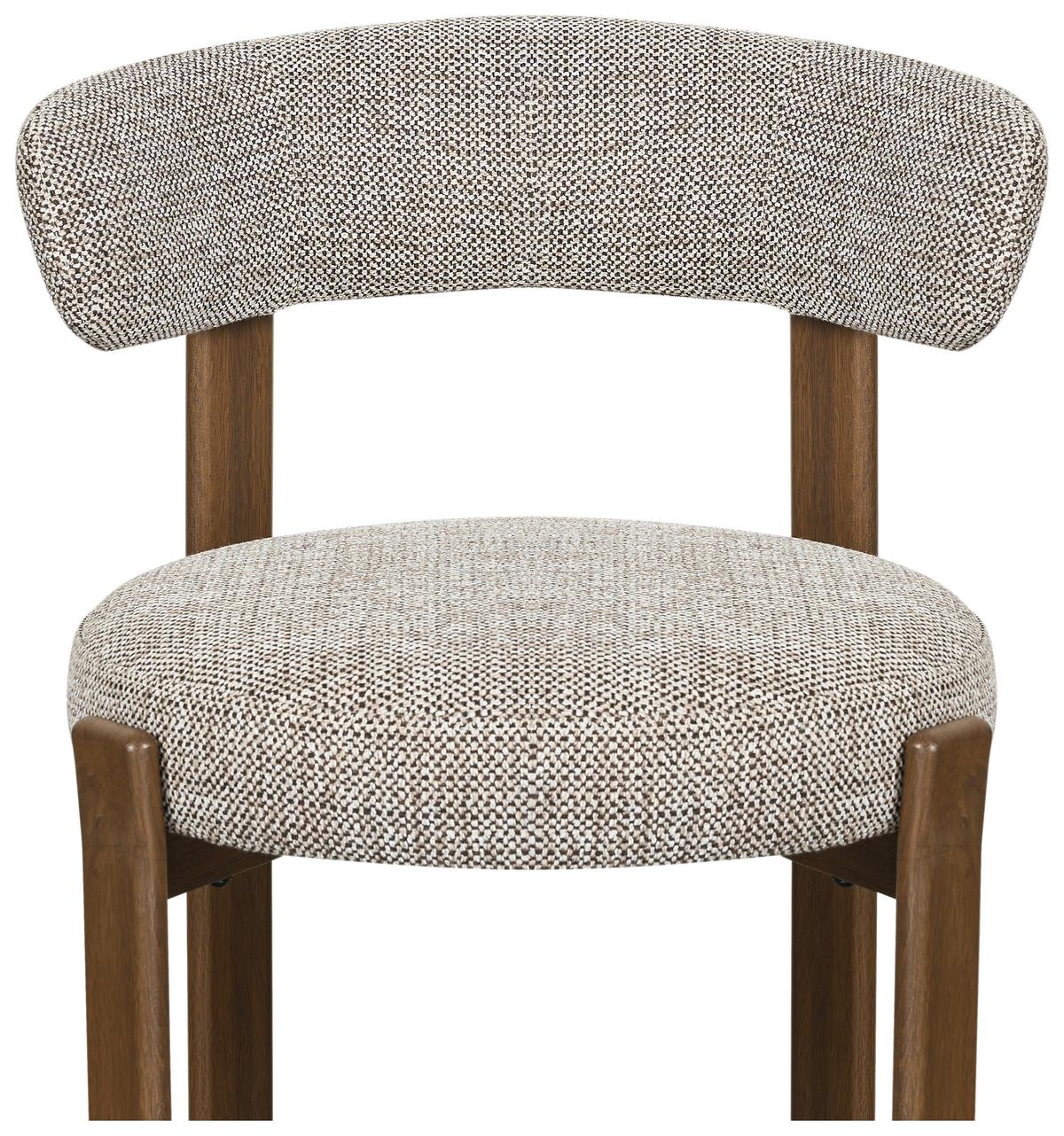 Stuhl Nantes Braun B: 55 cm - Walnussfarben/Braun, MODERN, Textil/Metall (55/75/56,5cm) - Livetastic