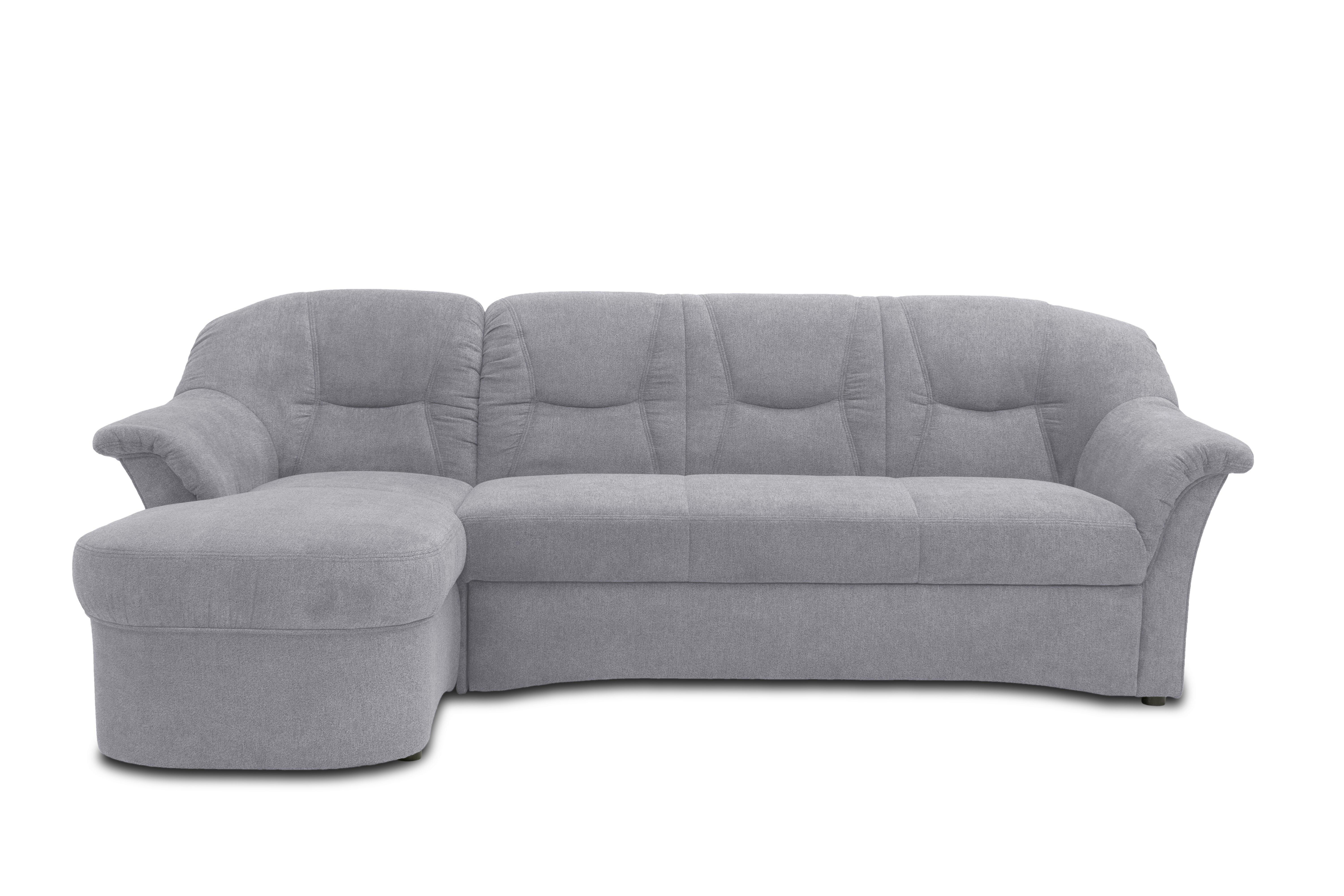 Ecksofa Sarafina Dunkelgrau S: 146x232 Cm - Dunkelgrau/Schwarz, KONVENTIONELL, Textil (146/232cm) - MID.YOU