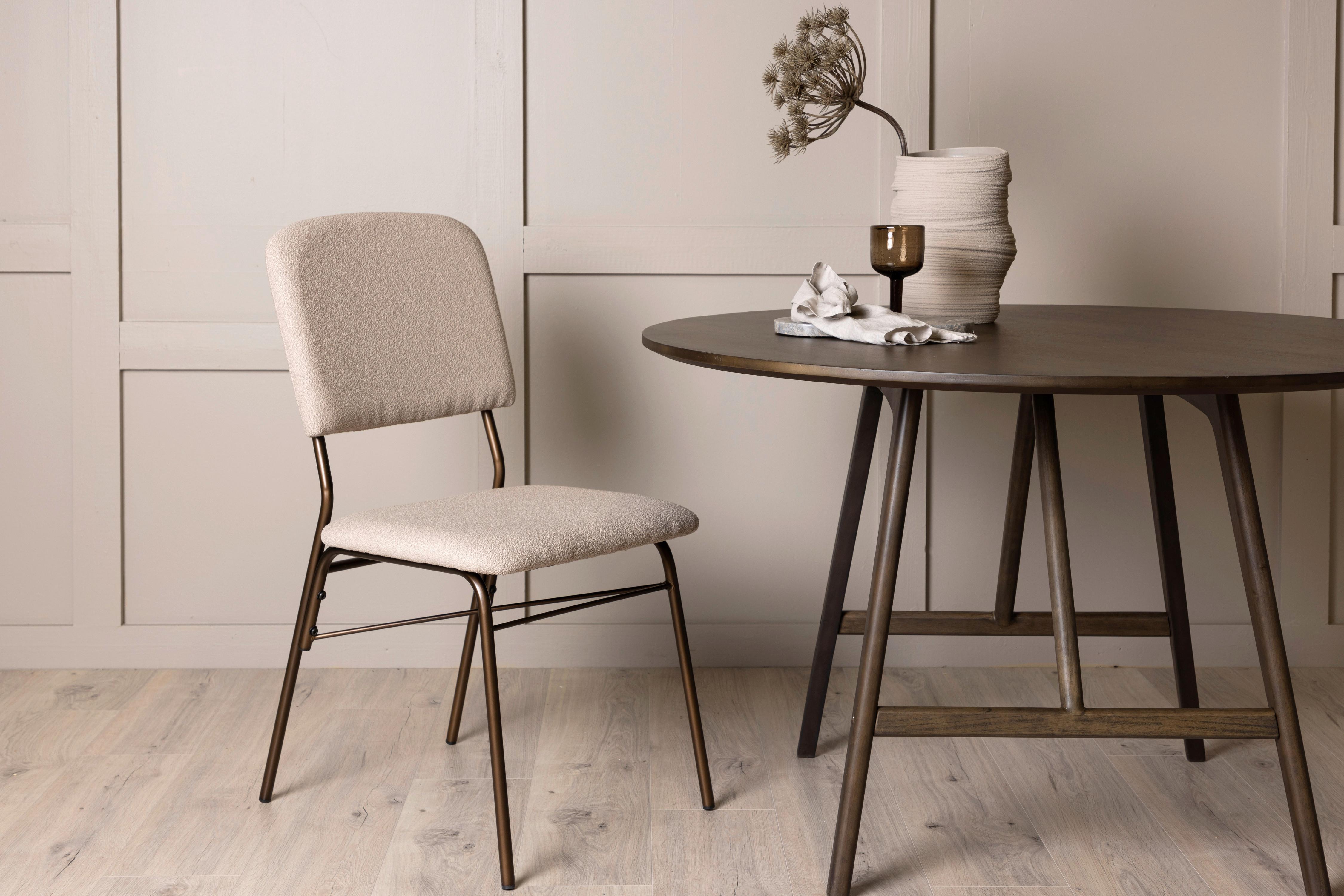 Stuhl-set Rosie Beige B: 48,5 Cm - Beige/Braun, Design, Kunststoff/Textil (48.5/94/56cm) - Livetastic