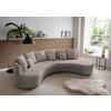 Wohnlandschaft Limoncello Graubraun S: 300/160 Cm - Graubraun/Schwarz, Design, Textil (300/160cm) - Livetastic