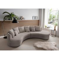 Wohnlandschaft Limoncello Graubraun S: 300/160 Cm - Graubraun/Schwarz, Design, Textil (300/160cm) - Livetastic