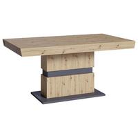 Esstisch Ausziehbar Matthew 160-215x90cm Eiche Dekor/grau - Dunkelgrau/Eiche Artisan, MODERN, Holzwerkstoff (160/90/75cm) - MID.YOU
