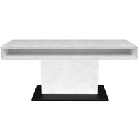 Clouchtisch Lift Schwarz/Hellgrau B: 110 cm - Hellgrau/Schwarz, Design, Holzwerkstoff/Metall (110/58-77/60cm) - MID.YOU