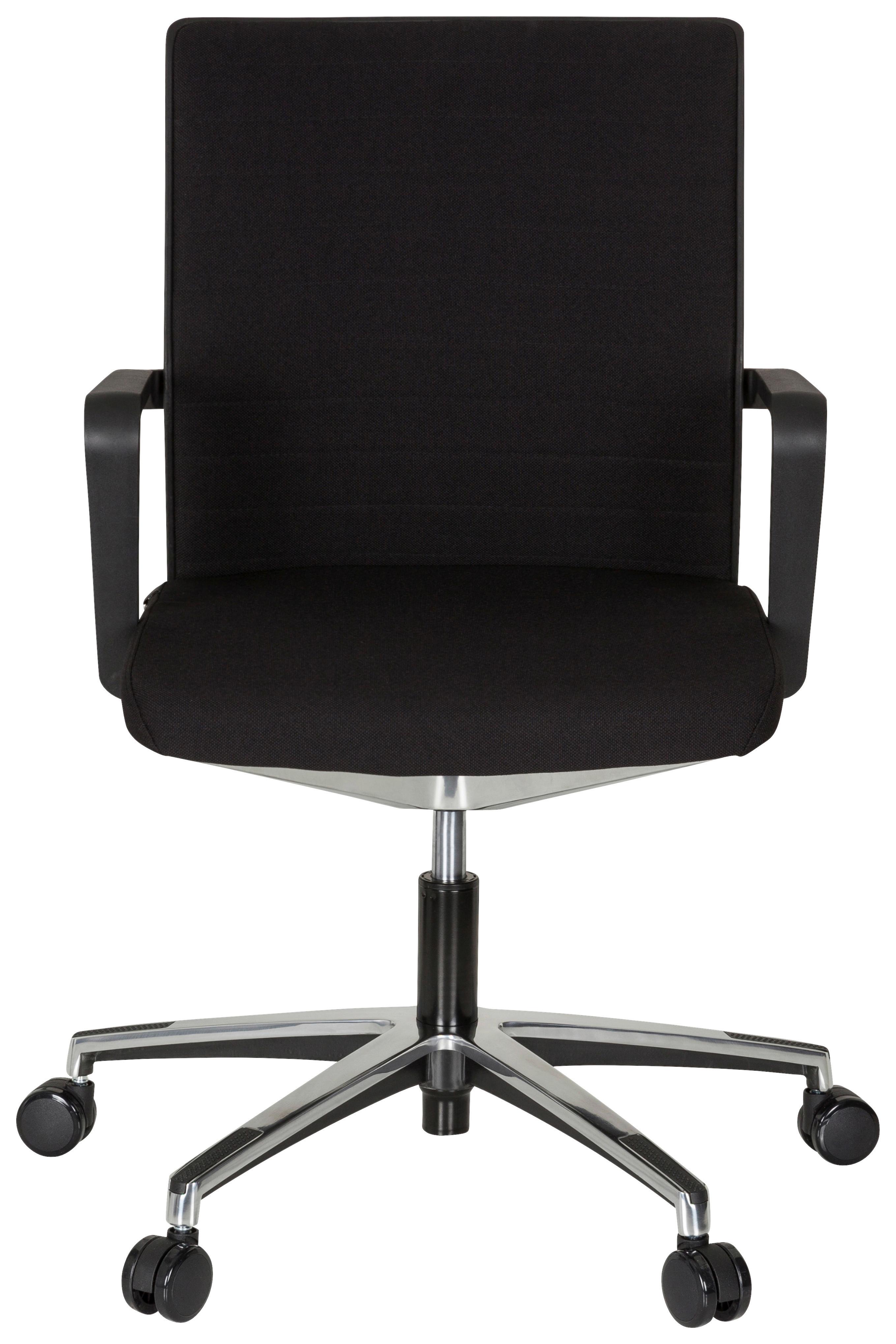 Drehstuhl Move-tec 3d Höhenverstellbar Schwarz - Alufarben/Schwarz, MODERN, Kunststoff/Textil (57/105/55cm) - MID.YOU