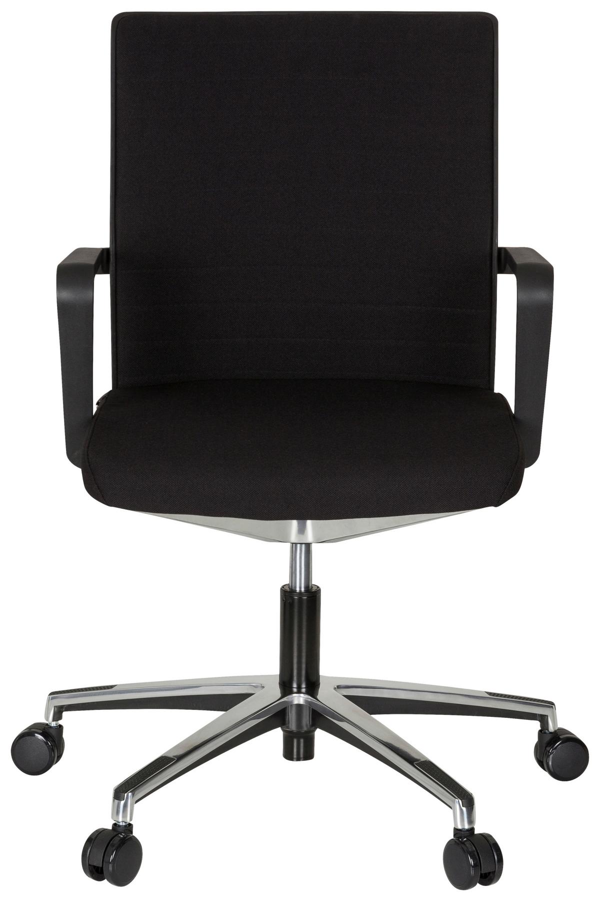 Drehstuhl Move-tec 3d Höhenverstellbar Schwarz - Alufarben/Schwarz, MODERN, Kunststoff/Textil (57/105/55cm) - MID.YOU