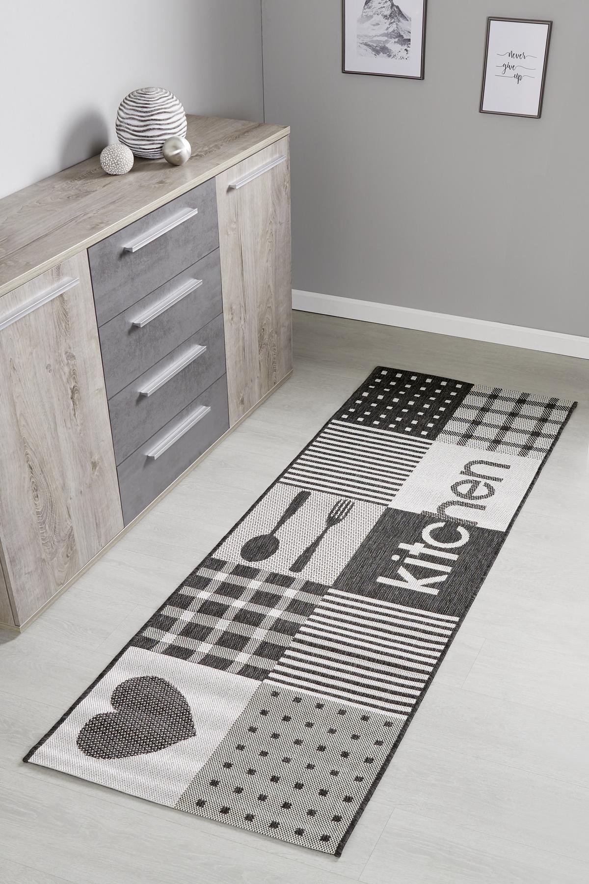 Futó Kitchen - ezüst/antracit, Basics, textil (80/200cm) - James Wood