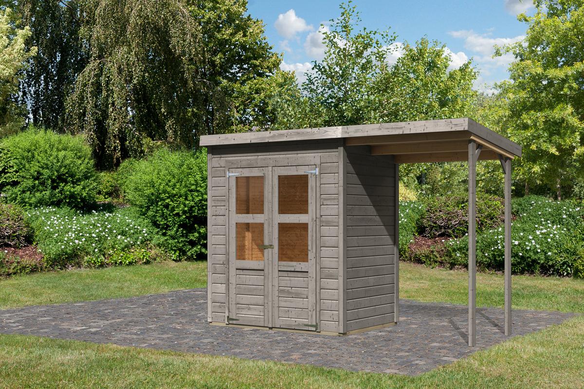Gartenhaus Kappeln 2 39560 Kappeln 2 - Hellgrau, Basics, Holz (182/122/220cm)