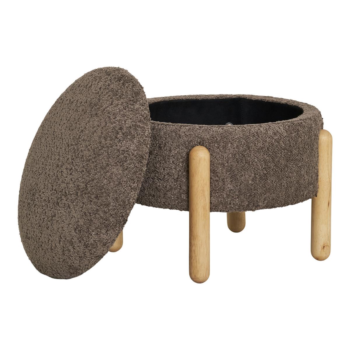 Hocker Medas Braun B: 45 cm - Braun, Design, Holz/Kunststoff (45/36/45cm)