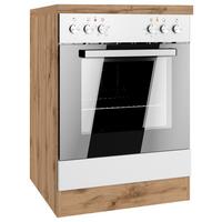 Herdumbauschrank Meran B: 60 Cm Weiß/eiche Dekor - Eiche Wotan/Weiß, LIFESTYLE, Holzwerkstoff (60/86/60cm) - Held
