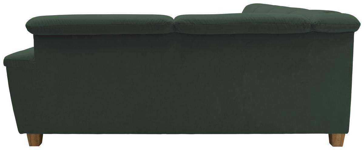 Wohnlandschaft Franzi Kopfteil verstellbar Grün - Eichefarben/Grün, KONVENTIONELL, Textil (170/352/214cm) - MID.YOU