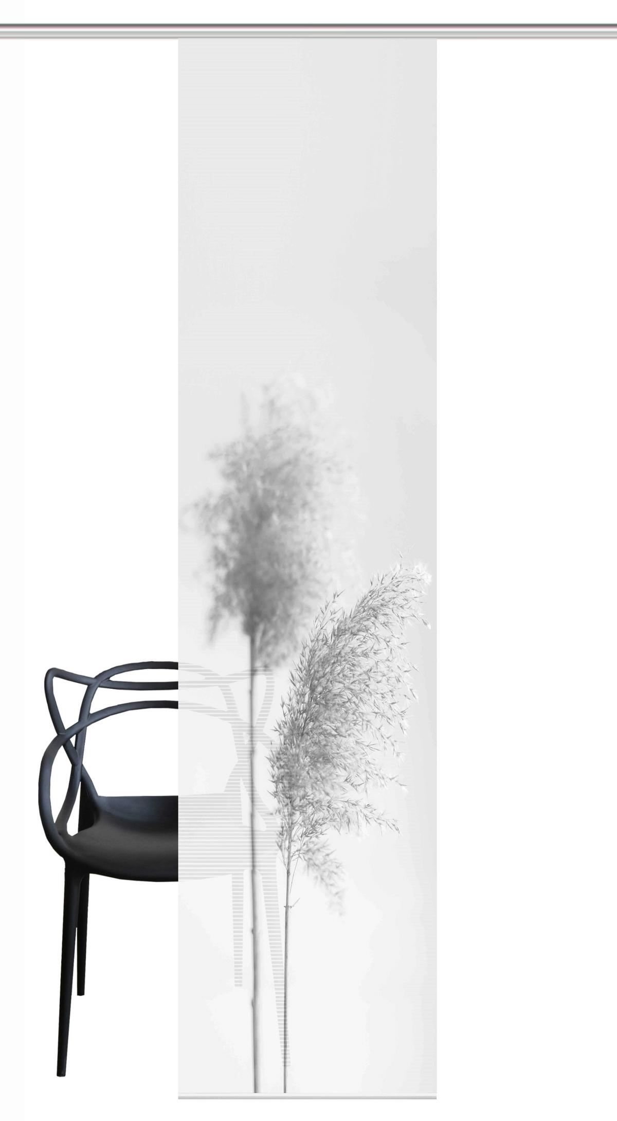 Flächenvorhang Irlos - Grau, Natur, Textil (60/260cm)