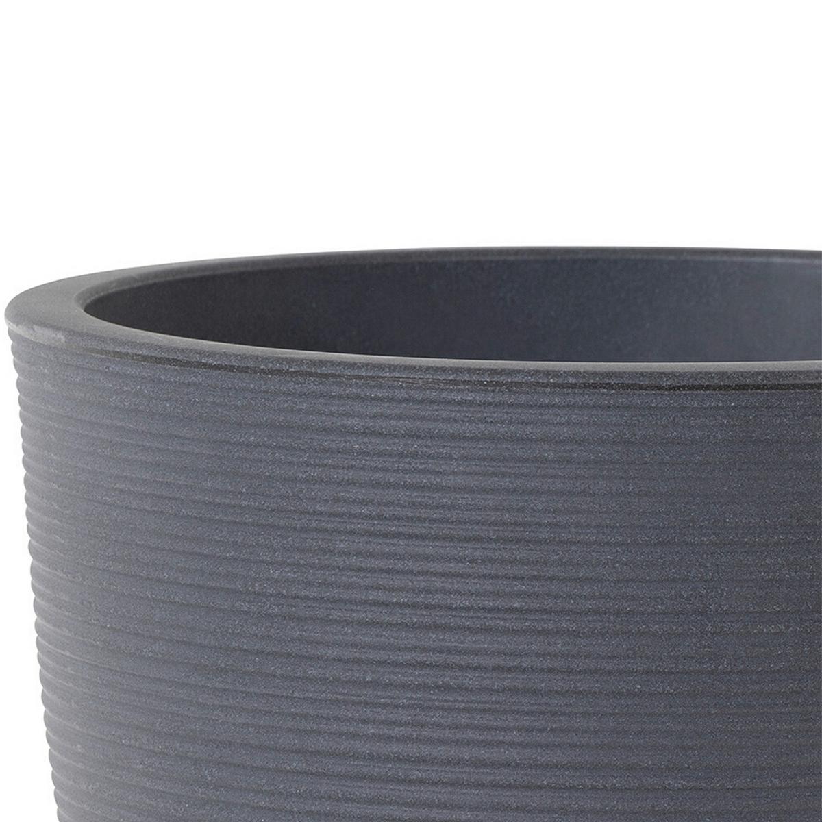 Pflanzentopf Anthrazit D: 38 Cm Rund - Anthrazit, Basics, Kunststoff (38/32cm) - Siena Garden