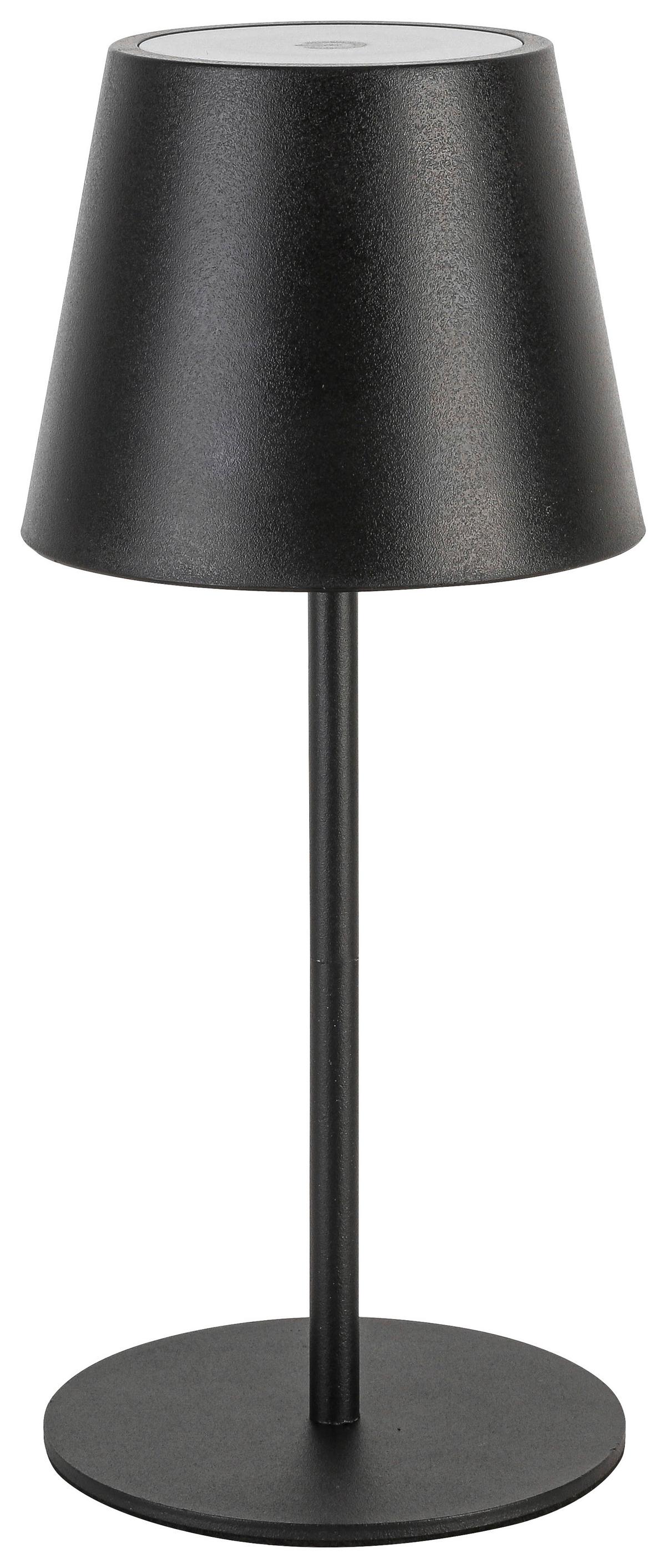STOLNÍ LAMPA NA BATERIE NOEMI - černá, Konvenční, kov/plast (10,5/17-36cm) - Mömax