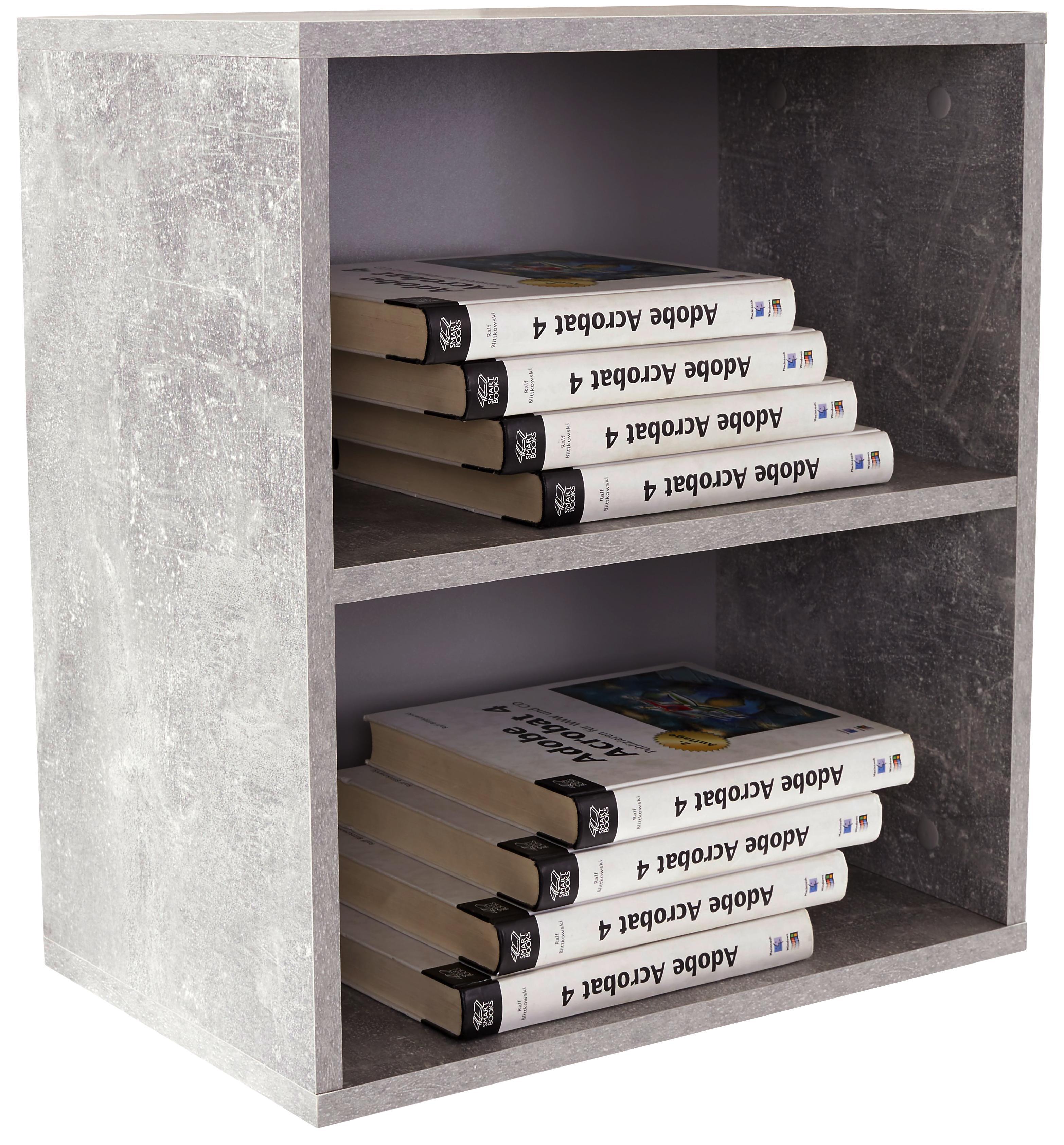 Wandregal Elke Elr01 - Grau, MODERN, Holzwerkstoff (50/50/26cm)