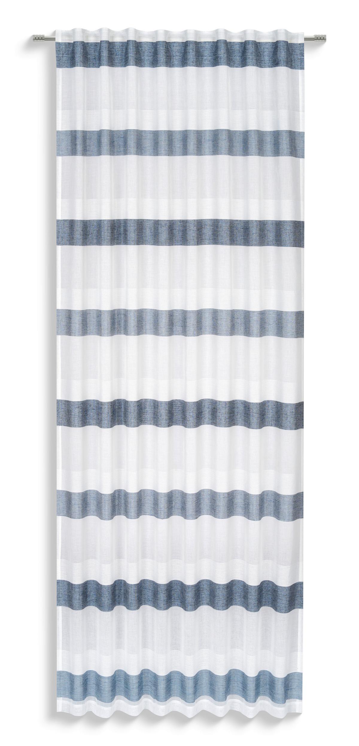 Fertigvorhang Susanne - Blau, MODERN, Textil (135/245cm) - Luca Bessoni