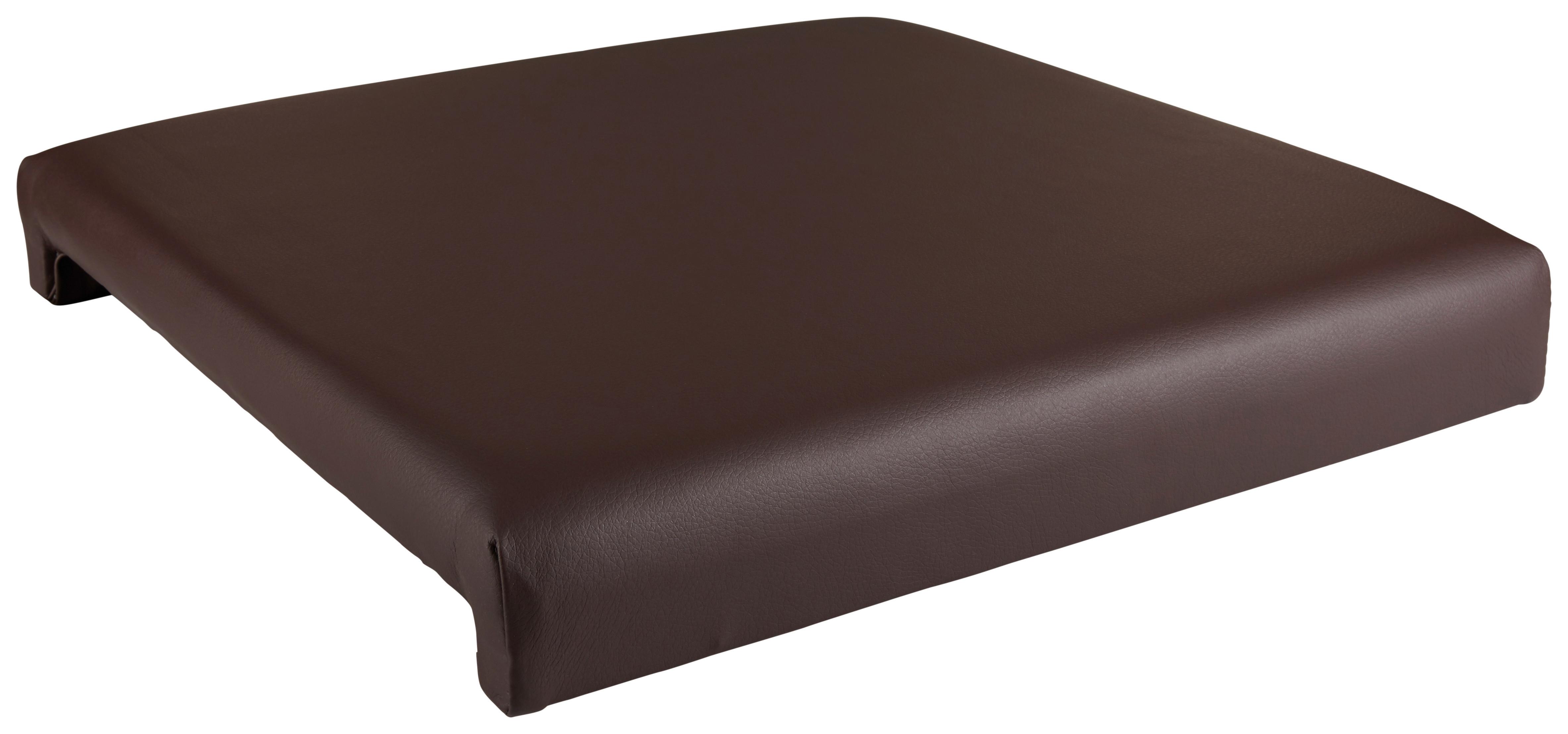 Sitzkissen Las Vegas Lederlook Braun 45x41,5 cm - Braun, MODERN, Holz (45/6/41,5cm)
