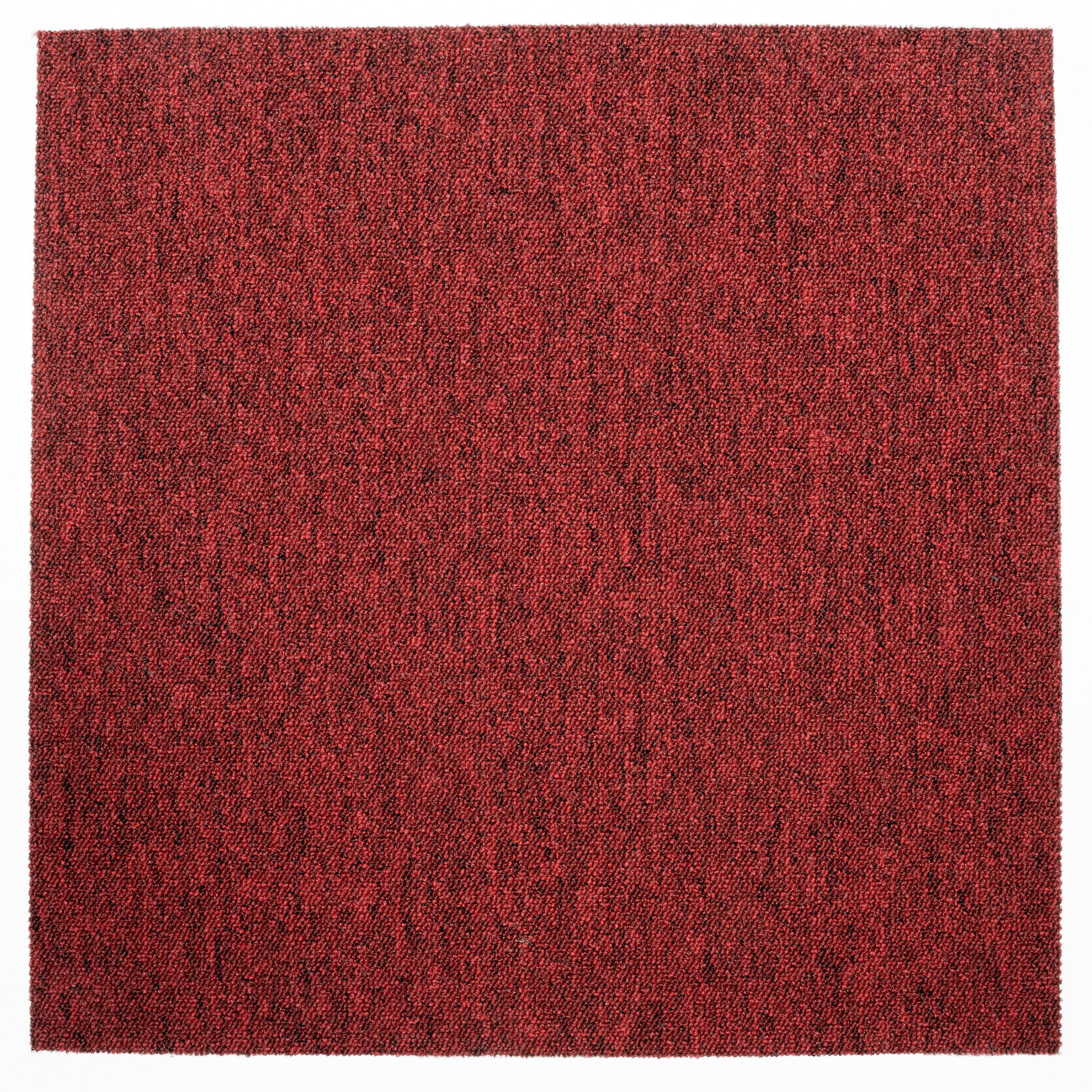 Teppichfliese Rot Mustang 50x50 cm Florhöhe 3 mm - Basics, Textil (50/50cm)