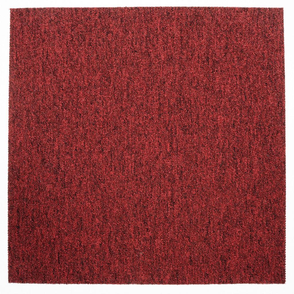 Teppichfliese Rot Mustang 50x50 cm Florhöhe 3 mm
