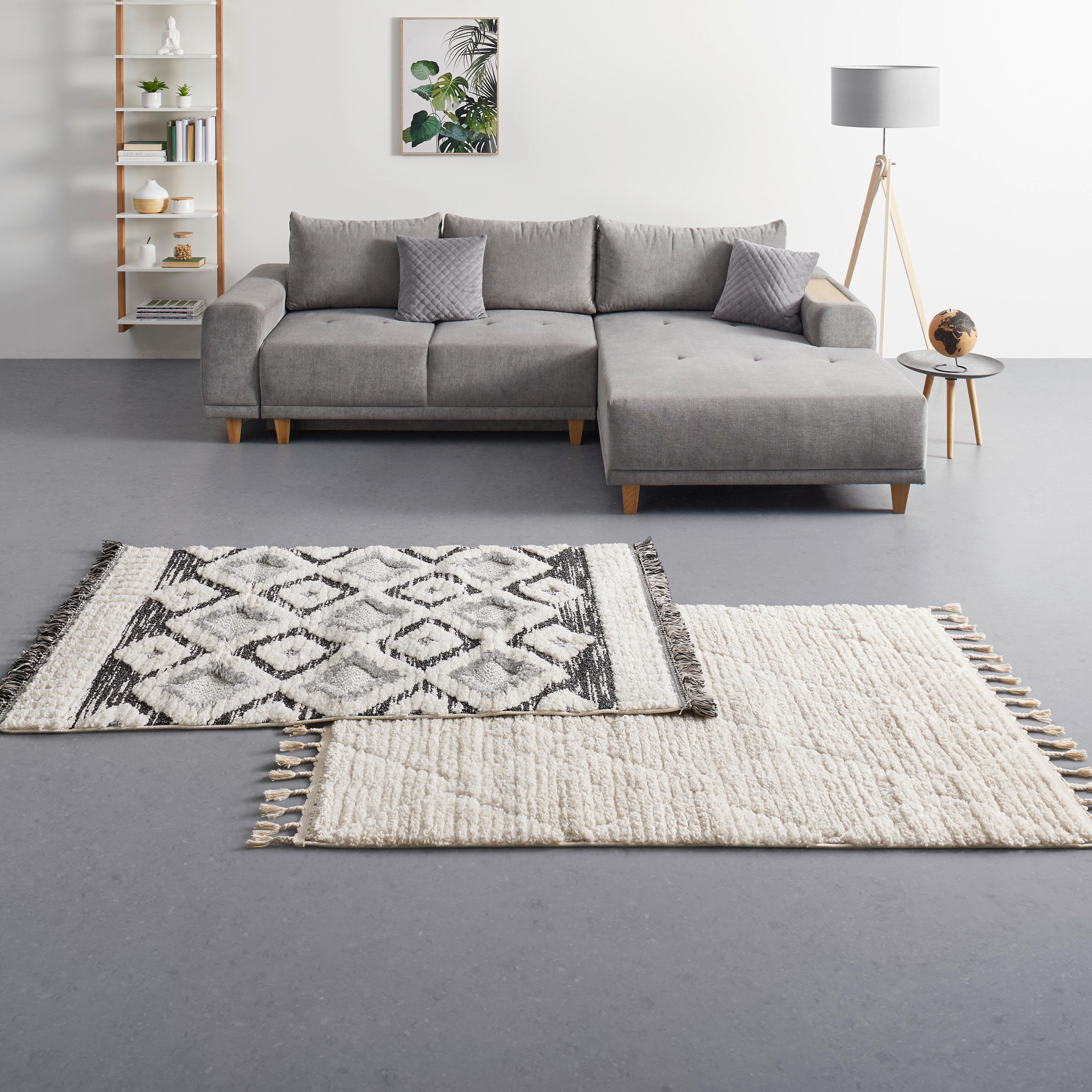TKANÝ KOBEREC SELMA 4 - šedá/krémová, Moderní, textil (200/290cm) - Mömax
