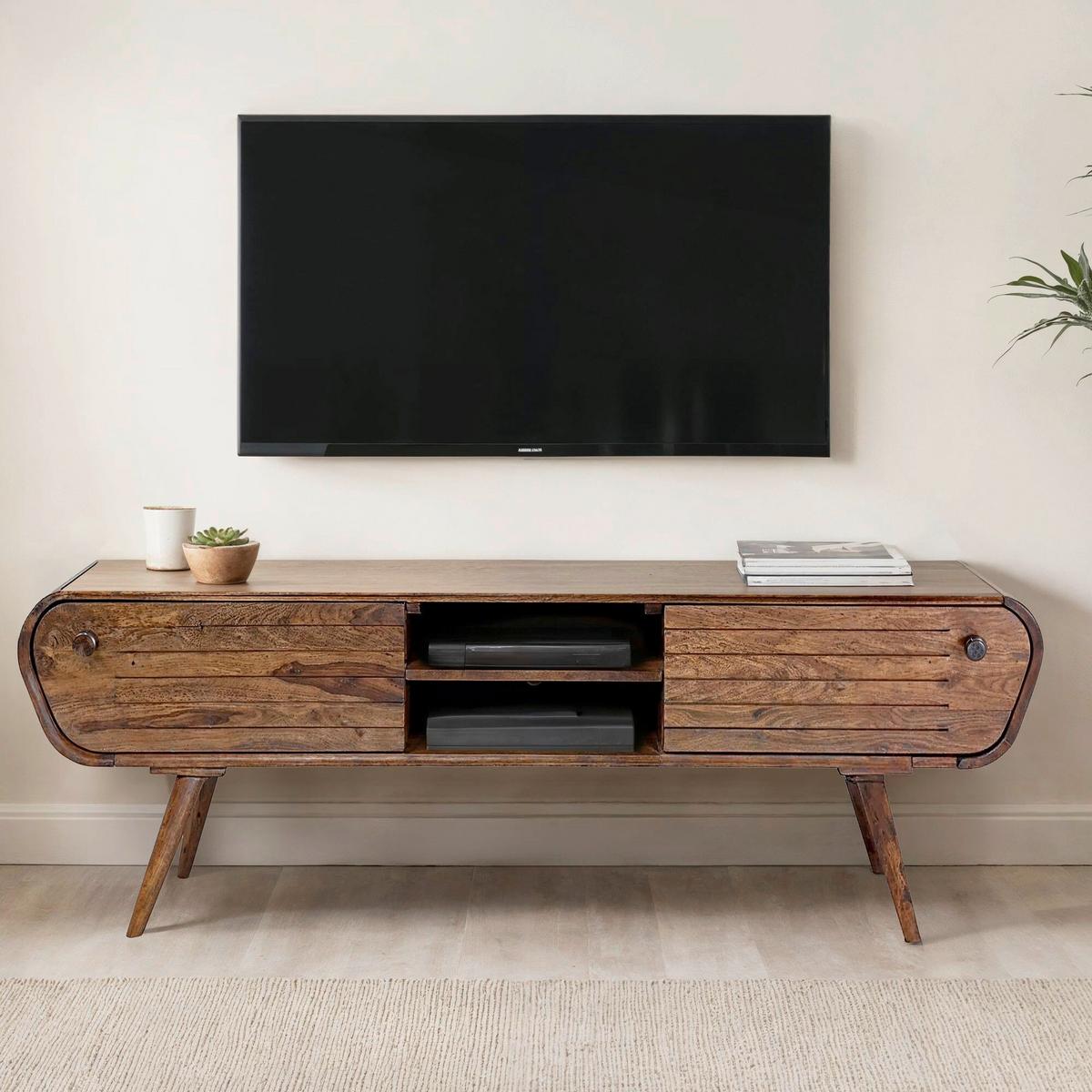 Lowboard Sheeshamfarben B: 160cm - Sheeshamfarben, Natur, Holz (160/50/45cm) - Livetastic