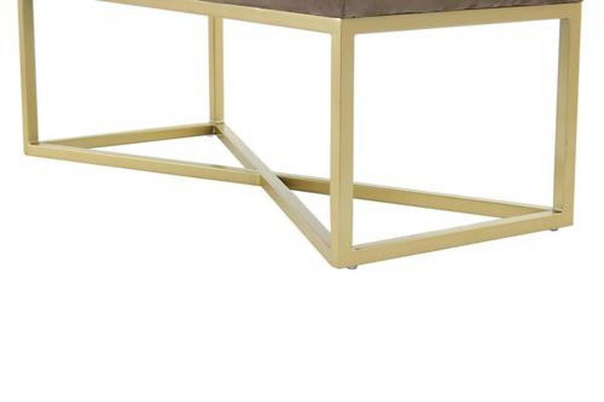 Dhá taburetka TAUPE - zlatá/taupe, Basics, kov/kompozitné drevo (90/40/40cm)