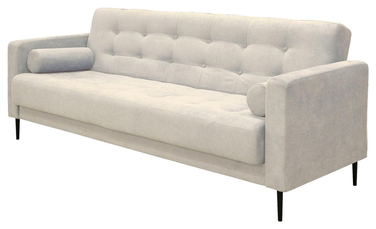 Schlafsofa Seattle Creme B: 223cm - Creme/Schwarz, Design, Textil (223/89/86cm) - P & B