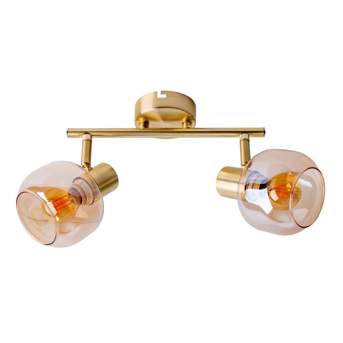 Deckenleuchte Libby - Messingfarben, Design, Glas/Metall (20cm) - Näve