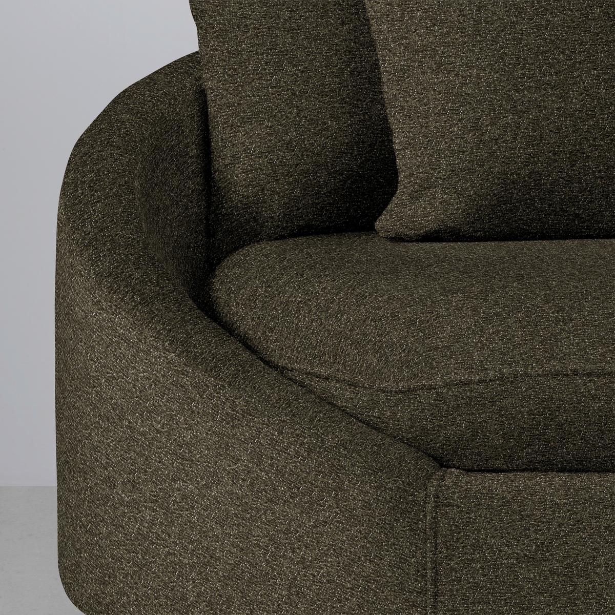 Rohová sedačka AXEL, pravá, tmavě zelená tkanina - černá/tmavě zelená, Moderní, kov/textil (291/250cm) - Mömax