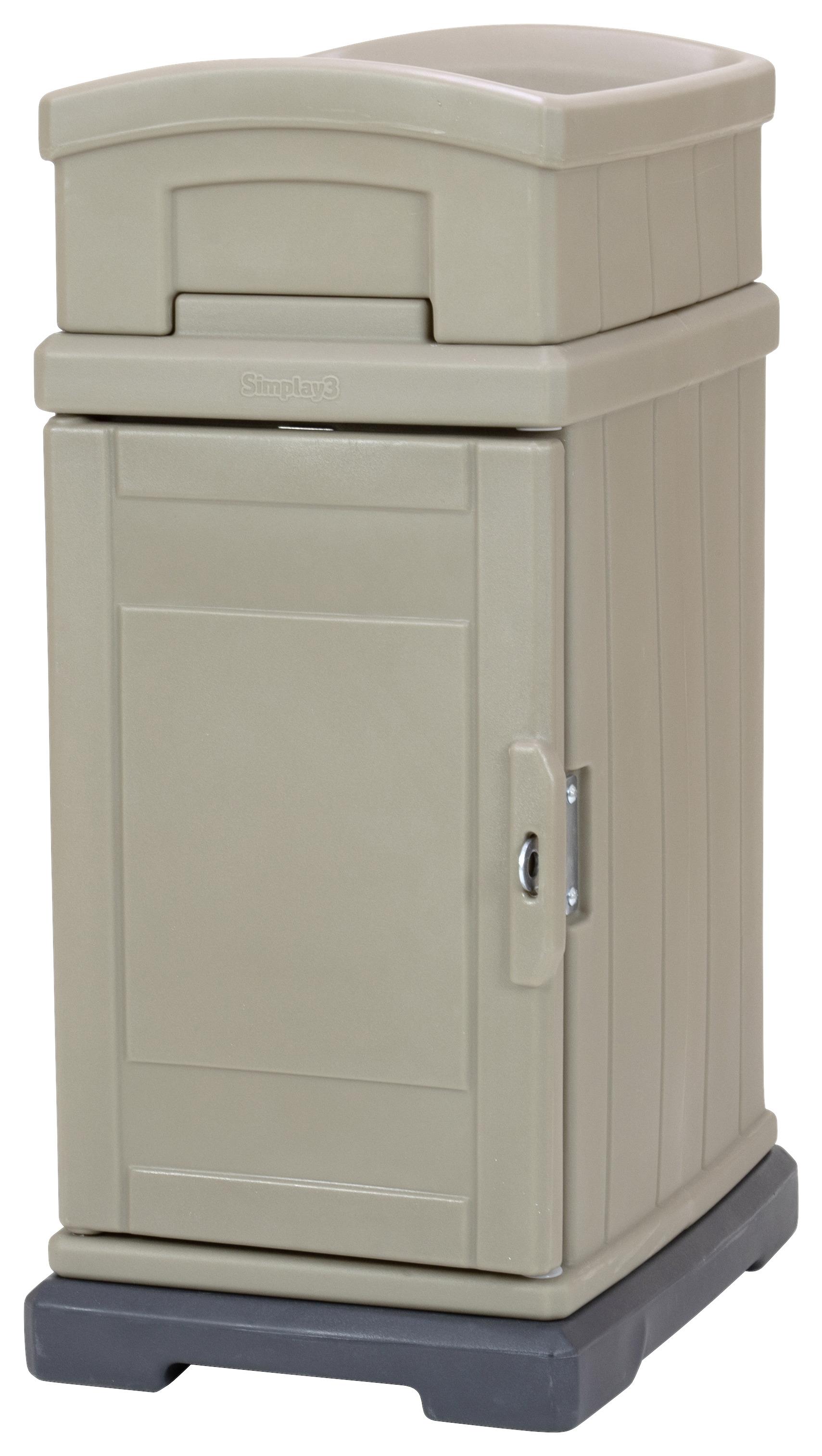 Paketbox mit Pflanzaufsatz Simplay 3 Hide Away H: 98 cm - Hellbraun, Basics, Kunststoff (56,5/42,5/98,1cm)