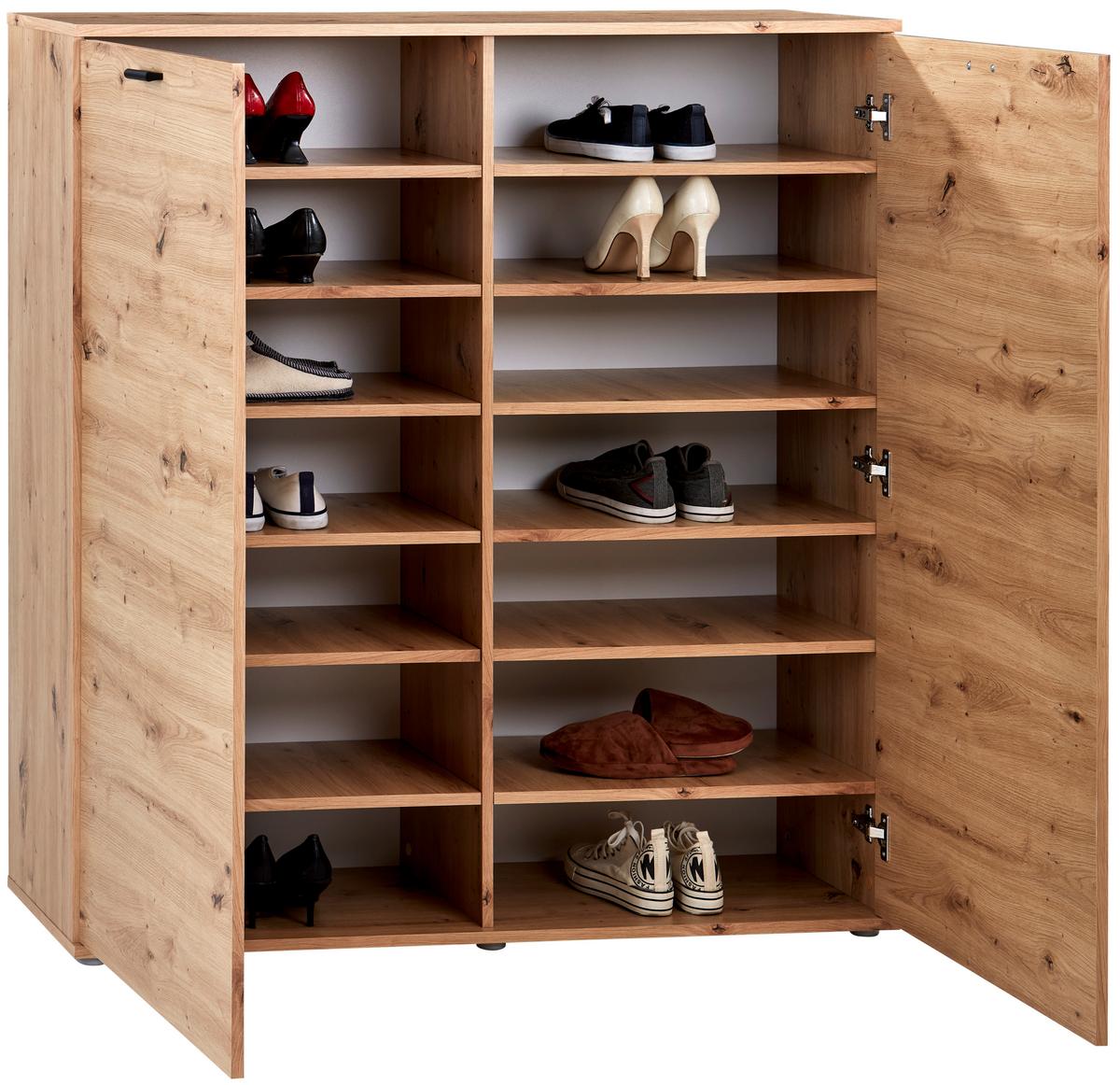 Schuhschrank Boot 2 Artisan Eiche Dekor B: 120 Cm - Eichefarben, MODERN, Holzwerkstoff (120/125/37cm)