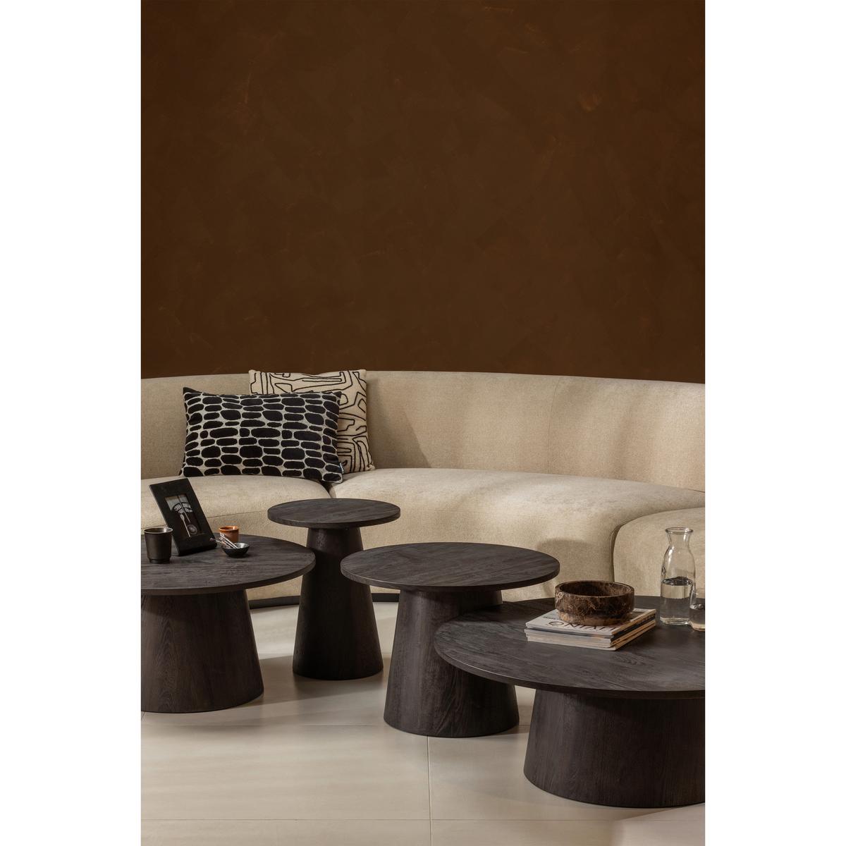 Couchtisch Vito Dunkelbraun D: 40 cm - Dunkelbraun, Design, Holzwerkstoff (40/40/50cm) - Livetastic