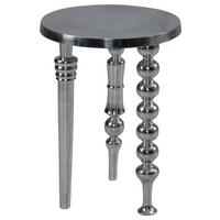 Beistelltisch Aluminum Silberfarben D: 44cm - Silberfarben, Design, Metall (44/63cm) - MID.YOU