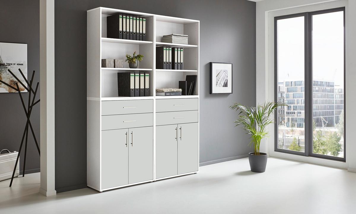 Aktenschrank Office Edition Weiß B: 168,8cm - Weiß, MODERN, Holzwerkstoff (168,8/227,2/33cm) - MID.YOU