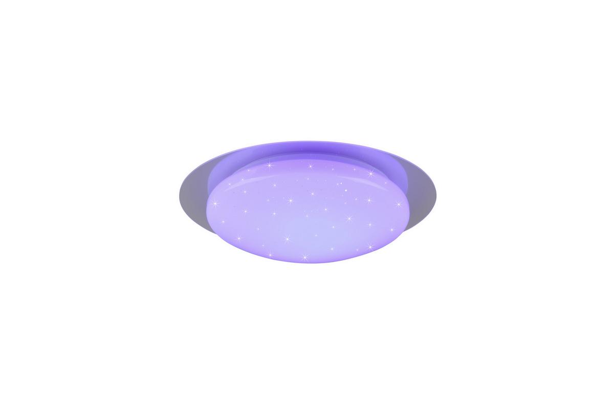 LED-Deckenleuchte Ø 35 cm Mit Farbwechsler und Fernbedienung - Weiß, Basics, Kunststoff (35/8,7cm) - Trio Leuchten