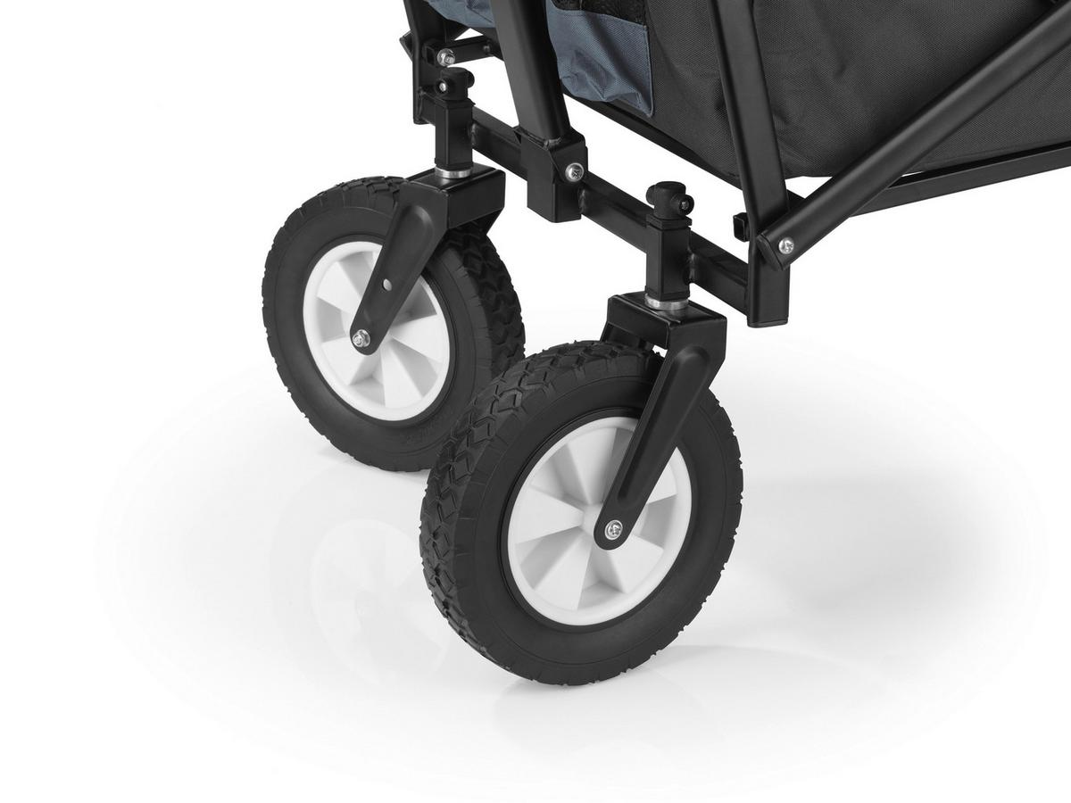 Bollerwagen Easymaxx Grau/schwarz Max. 80 Kg - Schwarz/Grau, Basics, Kunststoff/Textil (106,3/52/79,8cm) - TV - Unser Original