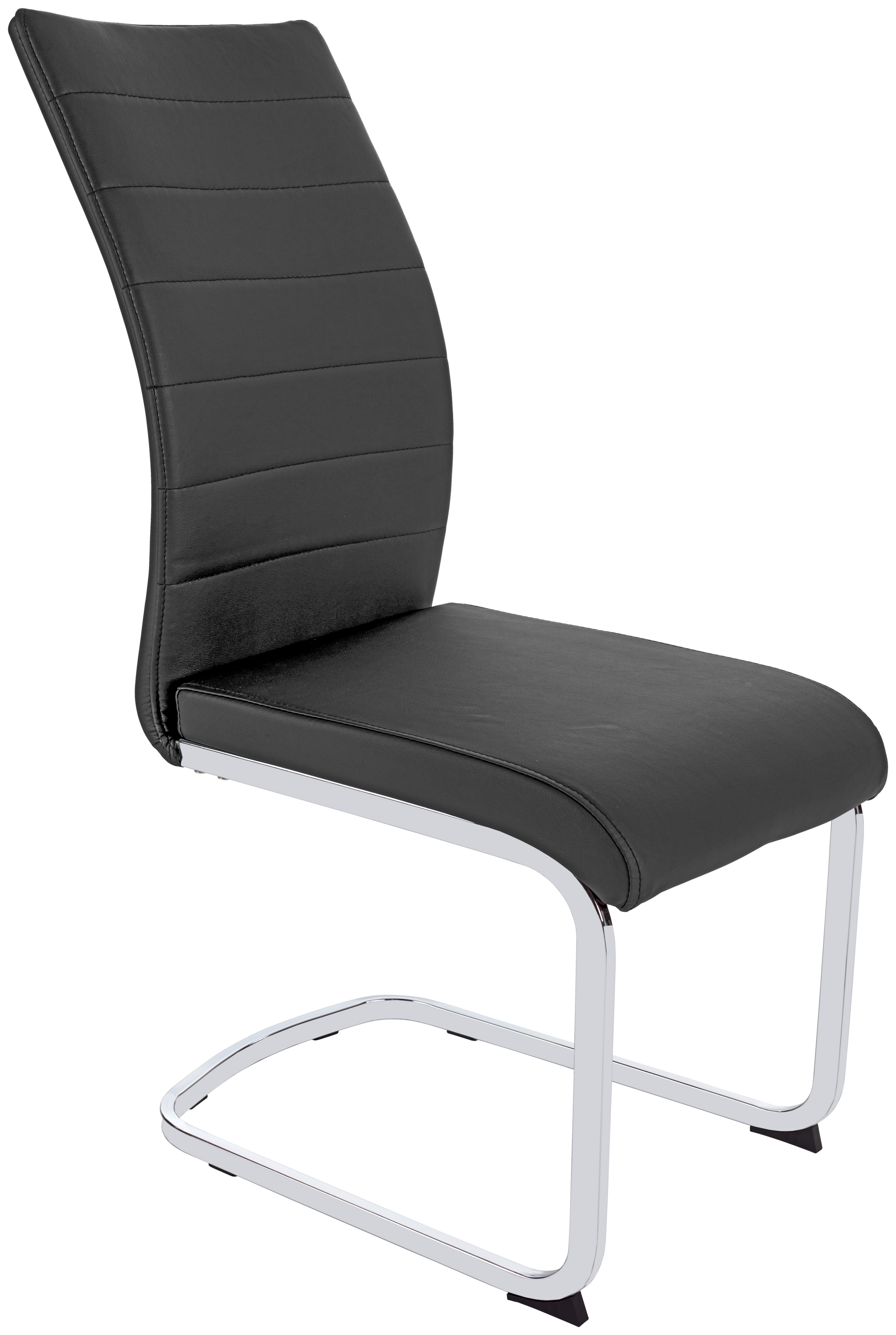 Szánkótalpas Szék "dalia S" Dalia 8683 - króm/fekete, Konventionell, textil/fém (43/98/60cm)