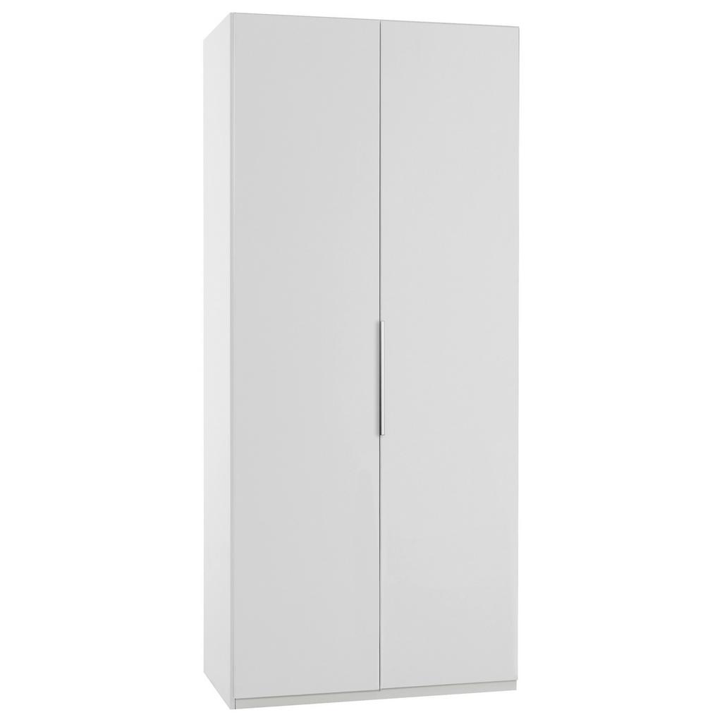 Drehtürenschrank B: 100 cm Level, Weiß